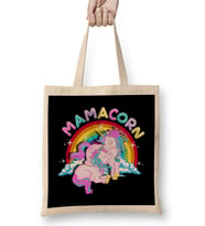 Mamacorn Cute Unicorn Mom Unicorn Loving Mama Bez Çanta Uzun Saplı