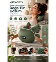 Vexgen Şarjlı El Yoğurma Hissiyatlı Boyun Omuz ve Sırt Masaj Aleti