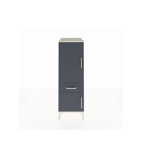 Kronos Dolap 2 Raflı Tek Çekmeceli 2 Kapaklı 44x59x134 Aytaşı-Antrasit