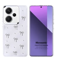 Microsonic Xiaomi Redmi Note 13 Pro Plus 5G Kılıf PrettyCharm Bow (Gümüş)
