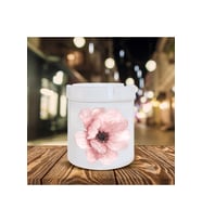Pembe Çiçek Desenli Seramik Şık Küllük