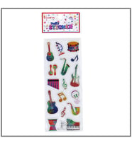 Ticon Puffy Sticker Müzik Aletleri - 3 adet