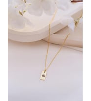 Kişiye Özel 925 Ayar Gümüş Minimalist Taç Model Kolye (Gold)