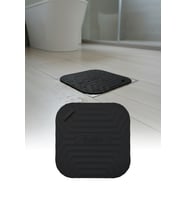 Siyah Renk Kare Kötü Koku Önleyici Silikon Mat Banyo Mutfak Lavabo Balkon Gider Tıpası Kapağı