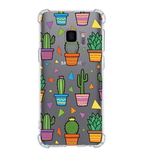 PrintiFy Samsung Galaxy S9 Uyumlu Water Color 4 Baskılı Şeffaf Köşe Korumalı Antişok Kılıf