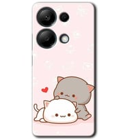 Redmi Note 13 Pro 4G Kılıf HD Desen Baskılı Kılıf - Kedi Aşkı