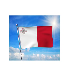 Malta Bayrağı Premium Raşel Kumaş 70x105 cm