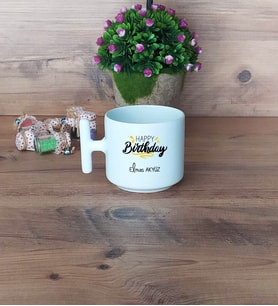 Happy Birthday Kupa Bardak T Kulplu Doğum Günü Hediyesi