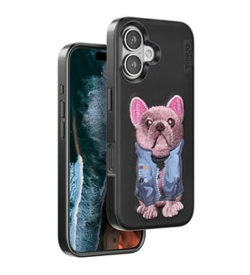 Venco Apple iPhone 16 Cute Desenli Kapak - Siyah