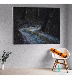 Yakın Çekim Orman Yol İzi Temalı Dekoratif Kanvas Tablo