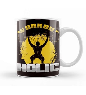 Workout Fan Gym Bodybuilding Weightlifting Fitness Sports Kupa Bardak Porselen