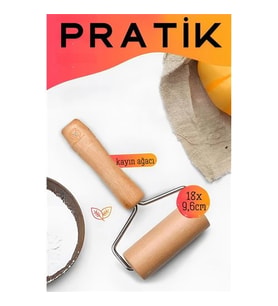 Pratik Merdane Ahşap Ergonımik Oklava