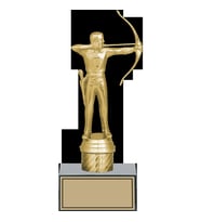 ODAK KUPA - Figürlü Kupalar - Okçu Figürlü Kupalar FG-001 B - 21 cm