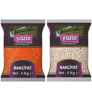 Yazar Kırmızı Mercimek 5 Kg. + Çumra Fasulye 5 Kg.