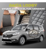 Dacia Lodgy Antrasit Renk Tay Tüyü Cepli & Terletmez Sırtlı Oto Koltuk Minder Seti - Koltuk Koruma Kılıfı (ÖN & ARKA TAM SET)