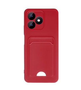 Realme Note 50 4g Kılıf Kelvin Kartvizitli Silikon - Kırmızı