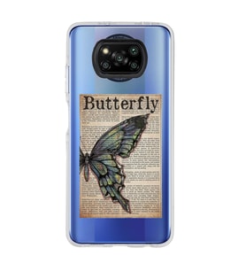Poco X3 Pro / X3 NFC Uyumlu Butterfly Tasarımlı Şeffaf Telefon Kılıfı