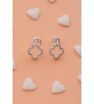 Elika Silver Çiçek Model 925 Ayar Gümüş Çocuk Küpesi