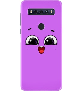 TCL 10 SE Kılıf Silikon Desen Purple Sweety 1717