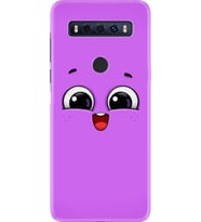 TCL 10 SE Kılıf Silikon Desen Purple Sweety 1717