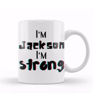 Jackson Name personalized Custom vintage Retro Rainbow Design Gift Baby Gift For Him Kupa Bardak Porselen