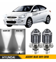 Hyundai Accent Blue 2011-2018 Mercekli Far Ampulü Led Xenon Beyaz Şimşek Etkili Led Lamba Uzun Kısa