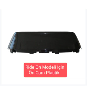 DOLU MARKA RİDE ON , 8091 DAKAR AKÜLÜ ARABALAR İÇİN PLASTİK ÖN  CAM (Siyah)