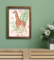 BK Gift Otel Odası Konseptli Doğal Masif Ahşap Çerçeveli Tablo 30x40cm-58