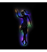 Lucenda Led Işıklı Dans Temalı Tablo Helen Dekoratif Gece Lambası (Çok Renkli)