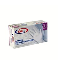 Omnipazar Karex Lateks Pudralı Eldiven 100'lü Paket Beyaz Large