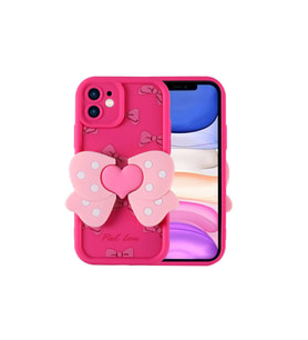 Apple iPhone 11 Uyumlu Kılıf Kamera Korumalı Figür Tasarımlı Zore Kapya Kapak (K.Pembe)