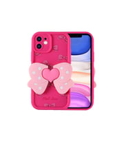 Apple iPhone 11 Uyumlu Kılıf Kamera Korumalı Figür Tasarımlı Zore Kapya Kapak (K.Pembe)