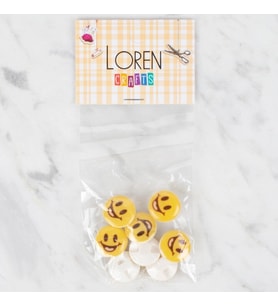 Loren Crafts 8 li Sarı Düğme - 667