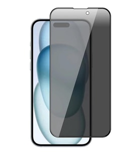 iPhone 15 Pro Max New 5D Privacy Hayalet Cam Ekran Koruyucu (Siyah)