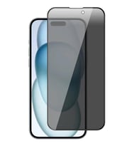 iPhone 15 Pro Max New 5D Privacy Hayalet Cam Ekran Koruyucu (Siyah)