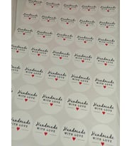 Hand made with love opak etiket 70 adet sticker-0024