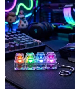 Mekanik Klye Anahtarlık Işıklı Stres Giderici Klik Tuş Oyuncağı Renkli Fidget