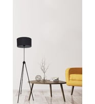 Silindir Başlıklı Antrasit Metal Lambader