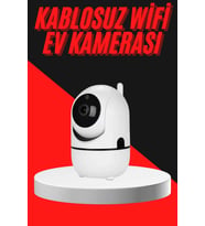 Baby Kamera Kablosuz 720P Beyaz 360 Derece Wifi Kamera Full Hd 1080P
