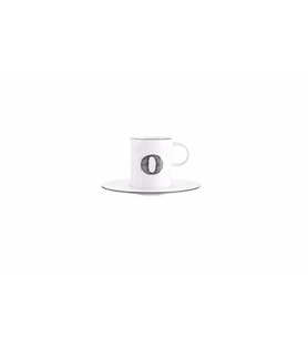 Porland Harf (O) Tabaklı Kahve Fincanı 85 Cc 04A+P021905 (Beyaz)
