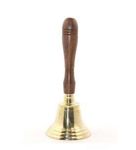 Pirinç Okul El Çanı 25 cm (Çok Renkli)