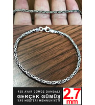 925 Ayar Gümüş Erkek KARE Kral Zincir Bileklik Künye Erkeğe Sevgiliye Hediye msb15