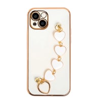 Ally iPhone 13 6.1inç Kılıf Kalp Bileklik Tutuculu Lüx Silikon Askılı Kılıf- - HEP-4668-798