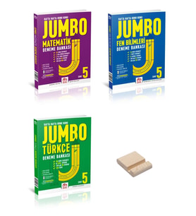 Model Eğitim 5. Sınıf JUMBO Matematik Fen Bilimleri ve Türkçe Deneme Bankası 3lü Set + Telefon Standı
