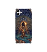 PrintiFy Samsung Galaxy A04 ile Uyumlu Simya Serisi Kozmik Denge Tasarımlı Uv Baskılı Köşe Korumalı Antişok Kılıf