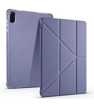 Honor Pad X8A Uyumlu Kılıf Zore Tri Folding Kalem Bölmeli Standlı Kılıf (Mor)