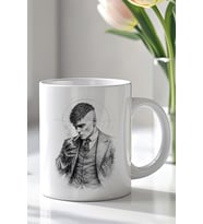 Peaky Blinders Tasarımlı 330ml Baskılı Beyaz Seramik Kupa Bardak