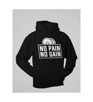 No Pain No Gain Yazılı Unisex Oversize Fitness Gym Hoodie