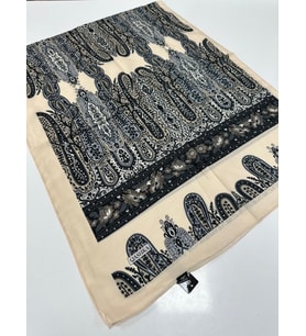 QASHKA Soft Pamuklu Şal Etro Desen LBD0621
