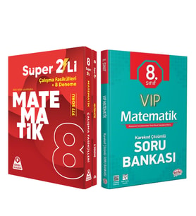 Örnek Akademi 8. Sınıf Süper İkili Matematik Seti ve Editör VİP Soru Bankası Seti 2 Kitap